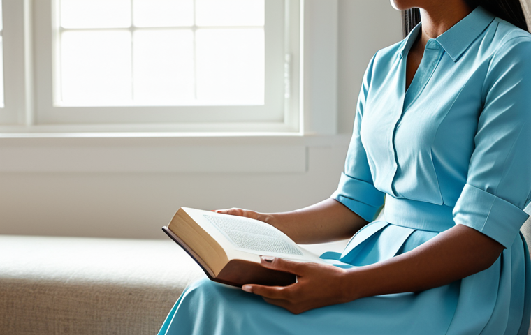 A serene individual, fully clothed in modest, professional attire, sits calmly in a minimalist, sunlit living room. The space is uncluttered, emphasizing peace and clarity. They are holding a simple, classic book, symbolizing focus on inner experiences rather than material possessions. The light streams through a large window, highlighting the tranquil atmosphere. Professional photography, high quality, clear focus, vibrant colors, safe for work, appropriate content, fully clothed, modest clothing, perfect anatomy, correct proportions, natural pose, well-formed hands, proper finger count, natural body proportions.