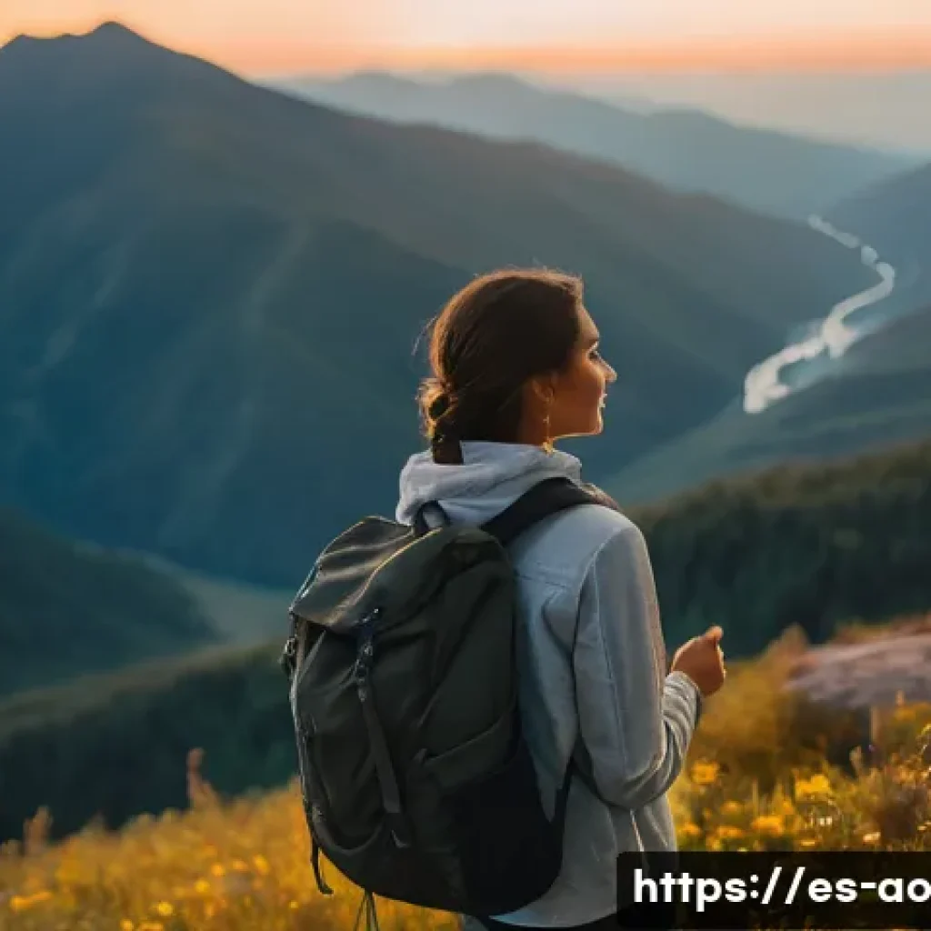 소비하지 않는 삶의 장점과 단점 - **A joyful, serene woman experiencing nature.** A young adult woman, dressed in comfortable, modest ...