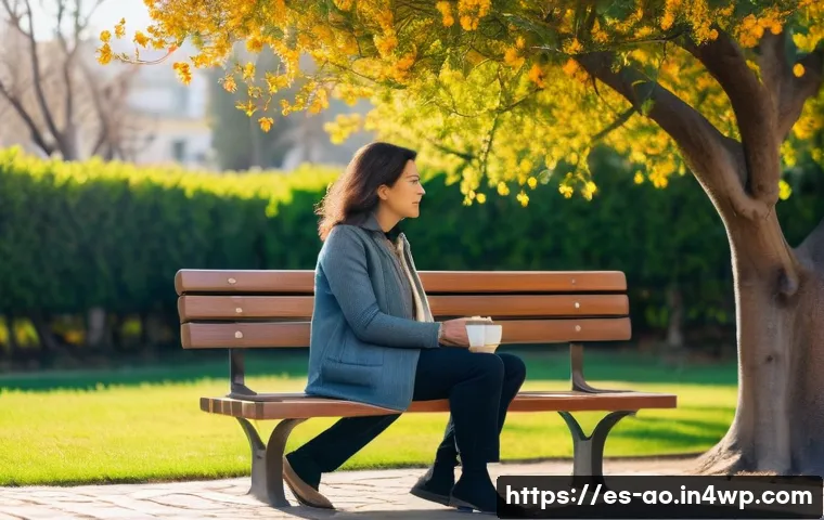 소비 없이도 만족할 수 있는 삶의 원칙 - A serene morning scene in a Spanish urban park during early spring, featuring a middle-aged Spanish ...